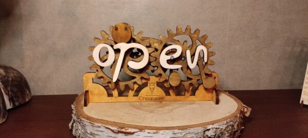 open closed sign laser cut files / download / lbrn svg ai dfx files included