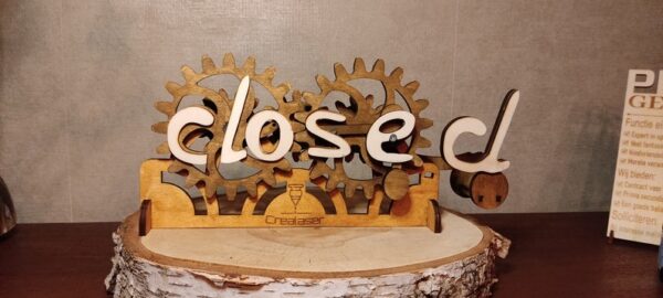 open closed sign laser cut files / download / lbrn svg ai dfx files included - Image 2