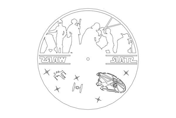 100 Star  wars Laser Cut files dxf,cdr,ai,dwg - Image 97