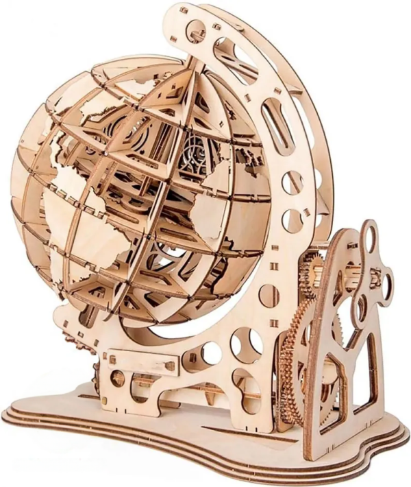 laser cut globe 3mm mechanical puzzle 3d