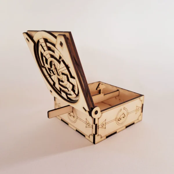 Mouse Maze Puzzle Box Plans- SVG DXF PDF- Laser cutting files - scroll saw - Image 4